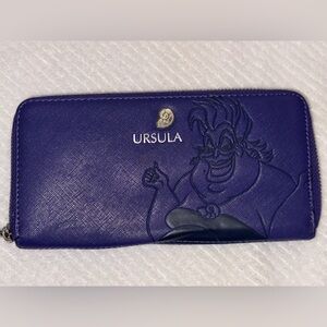 Loungefly RARE Heartstamp  Purple Embossed Ursula Wallet